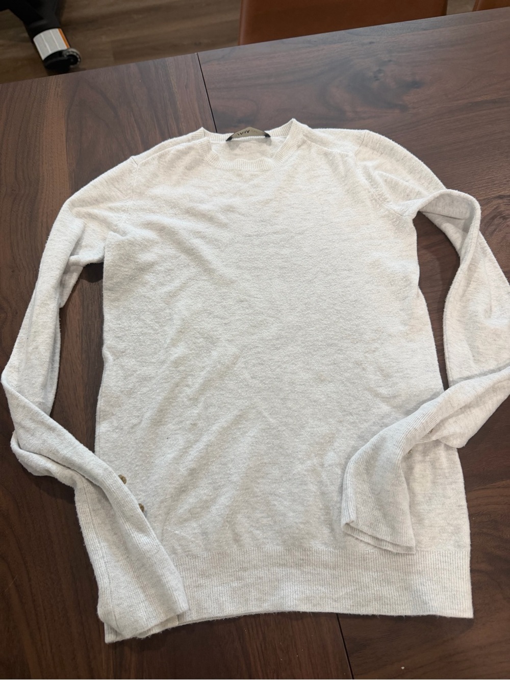 Zara Light Gray Crewneck Sweater